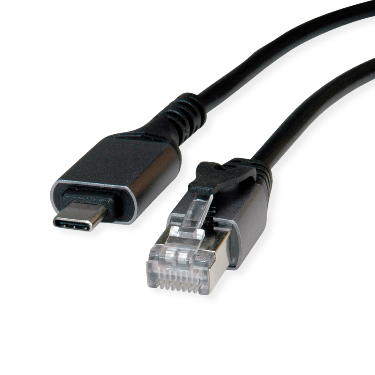 VALUE USB 3.2 Gen 2 Typ C zu Gigabit Ethernet Konverterkabel, schwarz, 1 m VALUE USB 3.2 Gen 2 Typ C zu Gigabit Ethernet Konverterkabel, schwarz, 1 m