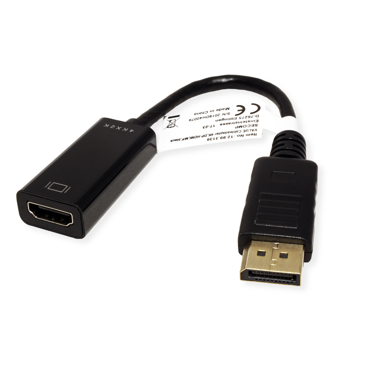 VALUE Adapterkabel 4K DP-HDMI ST/BU - Adapter - Digital/Display/Video (12.99.3139)