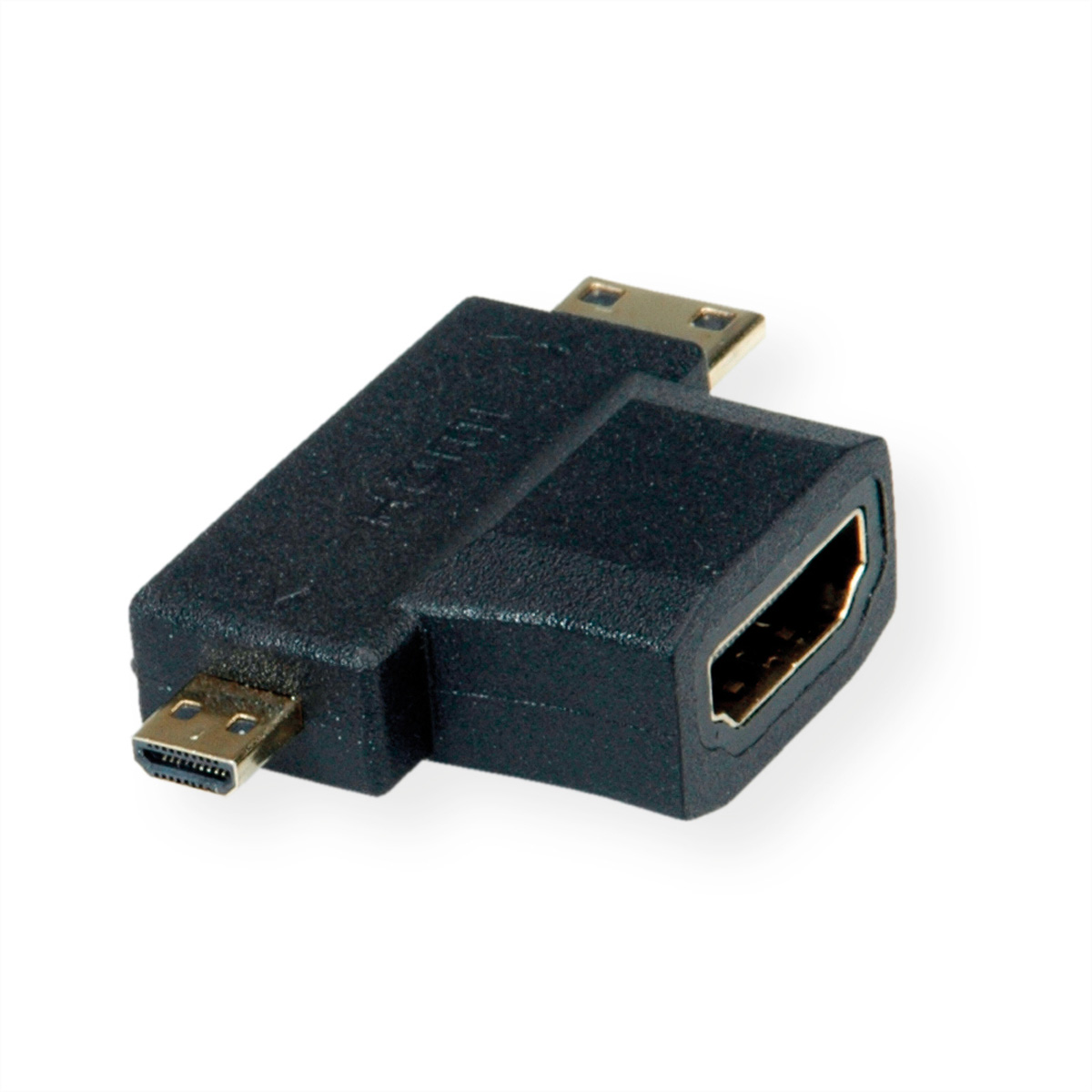 VALUE HDMI T-Adapter HDMI - HDMI Mini + HDMI Micro (12.99.3166)