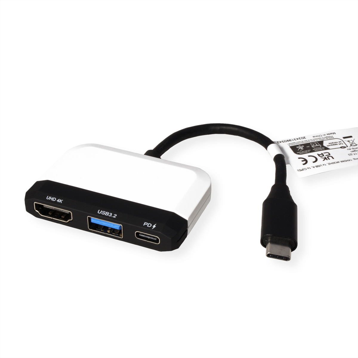 VALUE Display Adapter USB Typ C - HDMI, USB 3.2 Gen 1 Typ A, Typ C PD