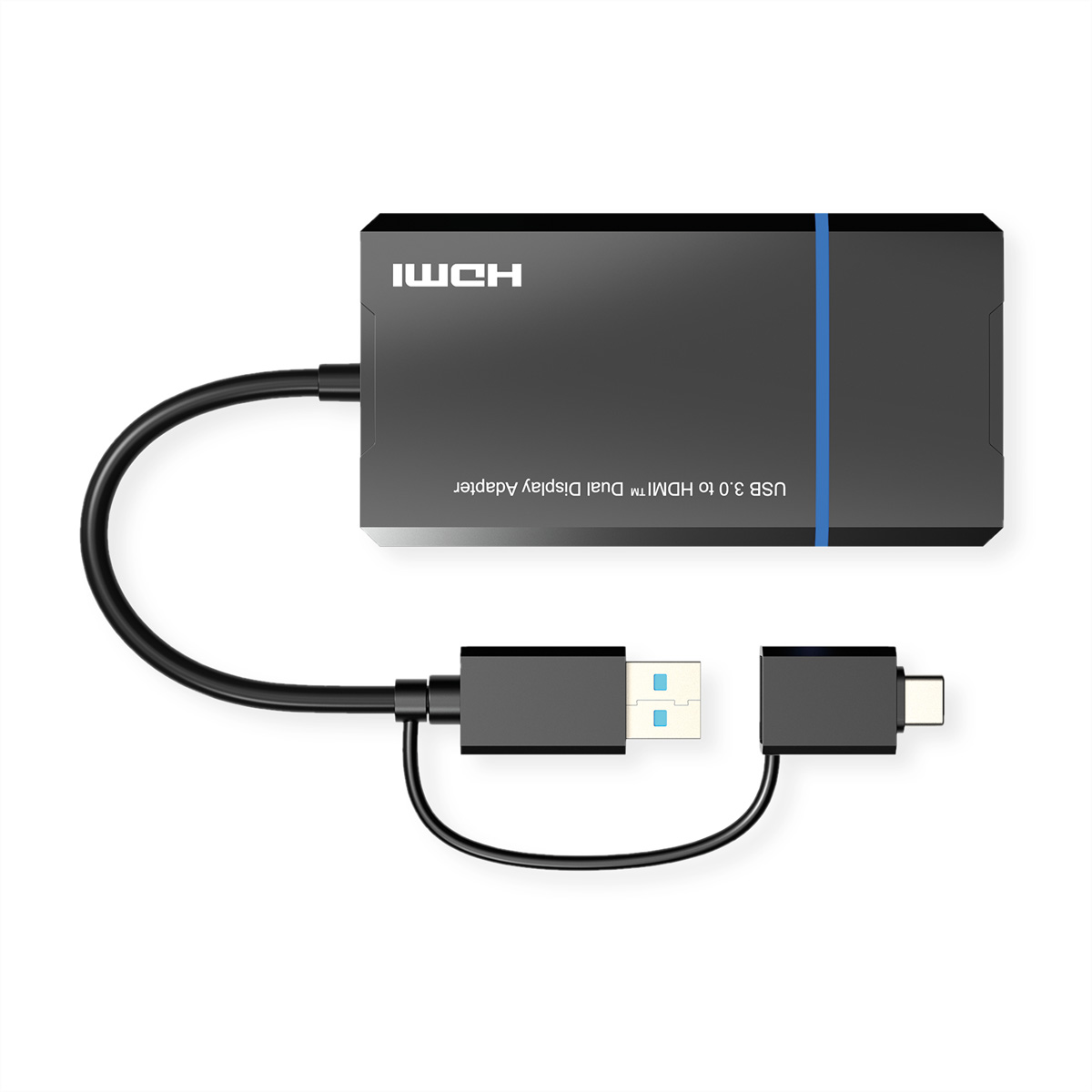 VALUE USB Display Adapter, USB Typ A+C - 2x HDMI, VALUE  (BILD2)