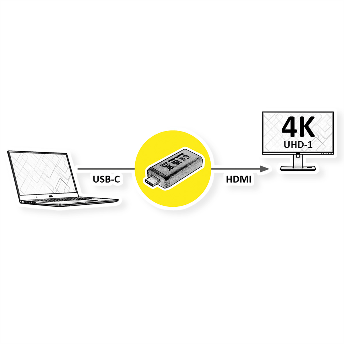 VALUE Display Adapter USB Typ C - HDMI 4K (12.99.3227)