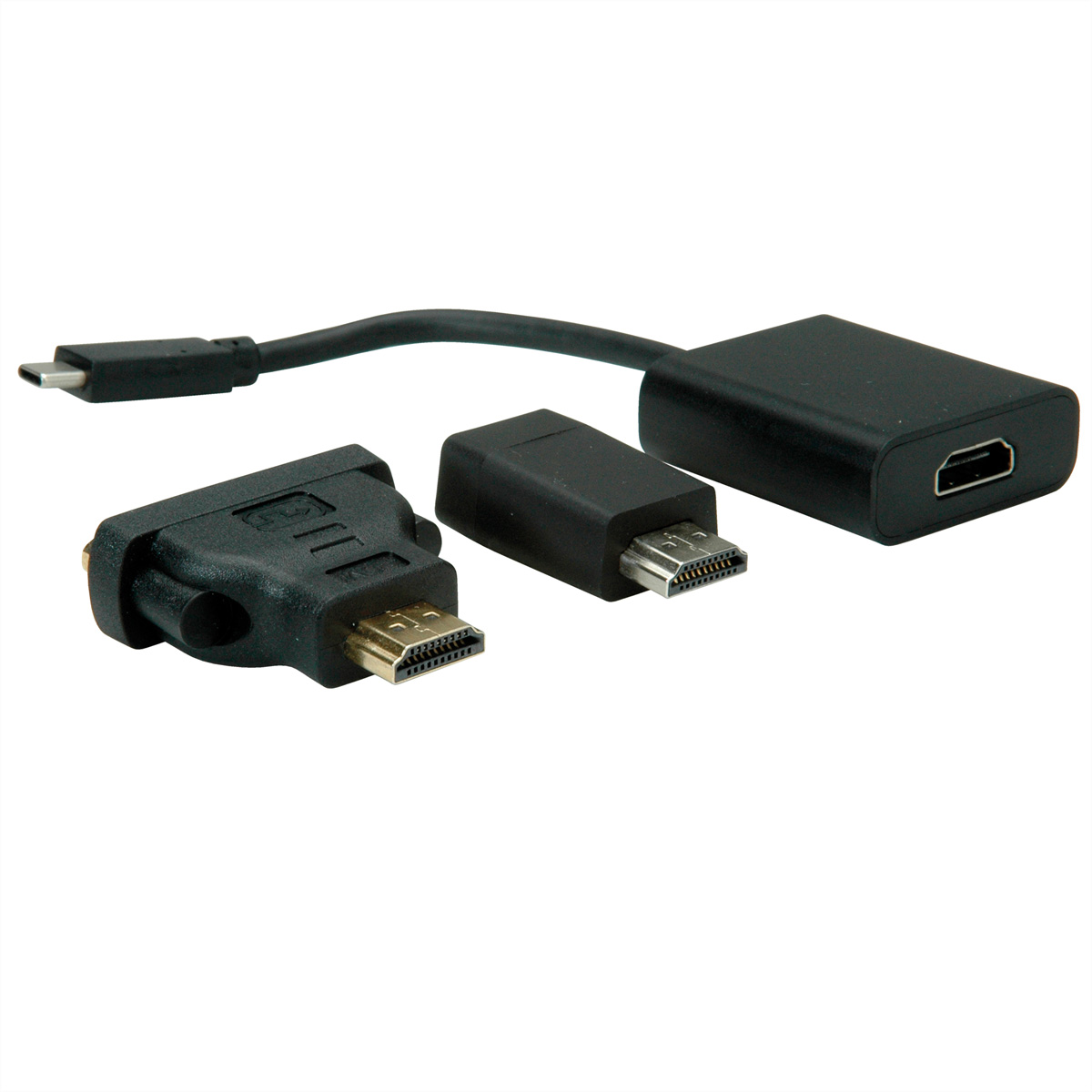 VALUE Display Adapter USB Typ C - VGA + HDMI + DVI,  (BILD2)