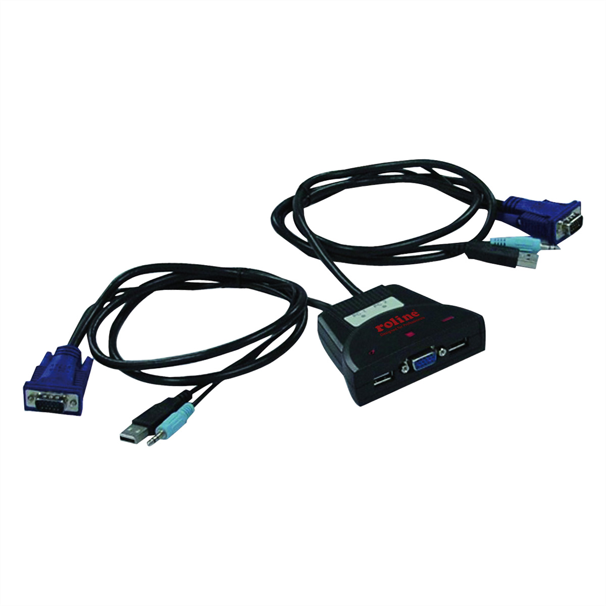 ROLINE KVM-Switch 'Star' 2 PCs, VGA, USB, Audio, ROLINE  (BILD2)