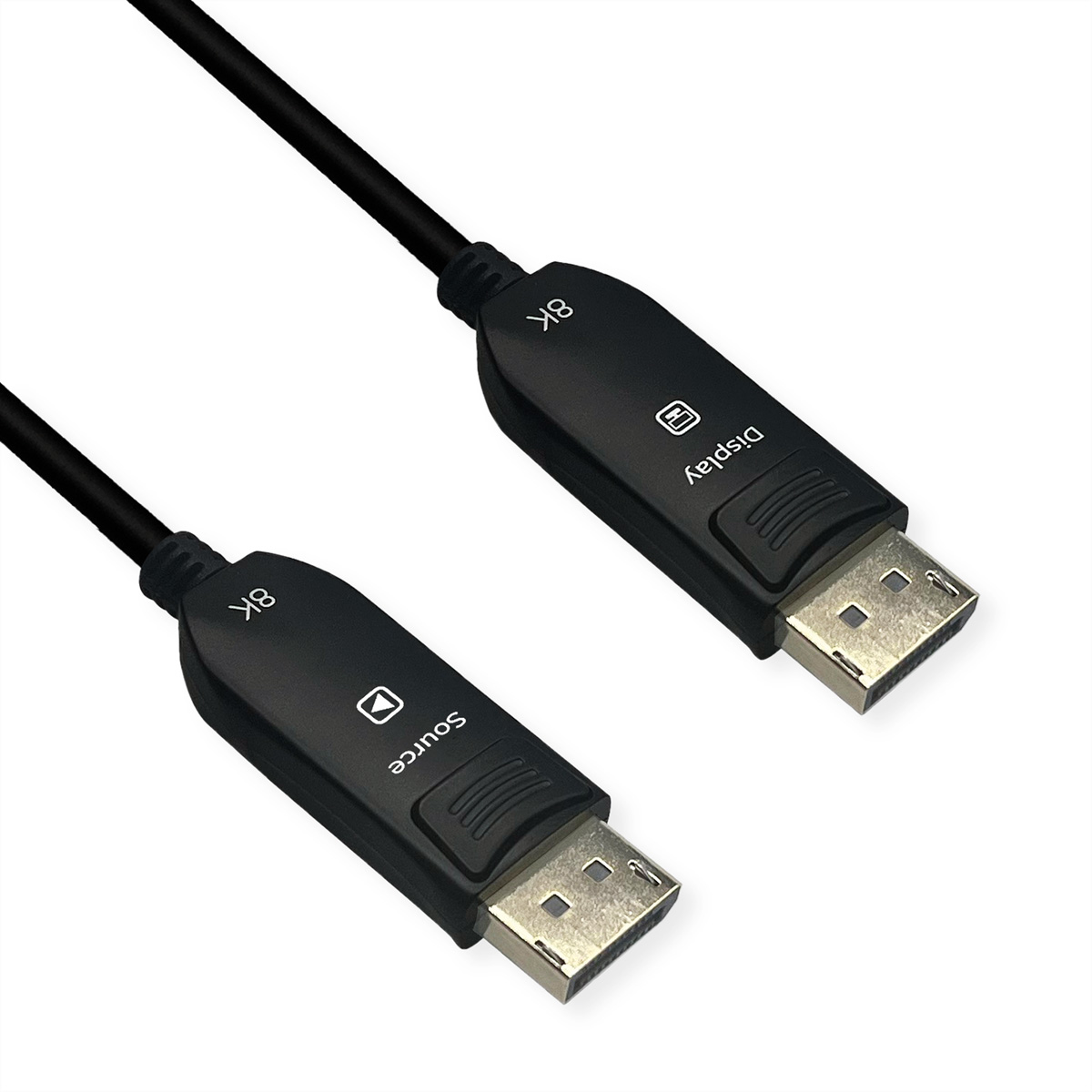 ROLINE DisplayPort v2.1 Kabel (AOC), 10K@60Hz, 54Gbit/s, UHBR13.5, ST/ST, 15 m