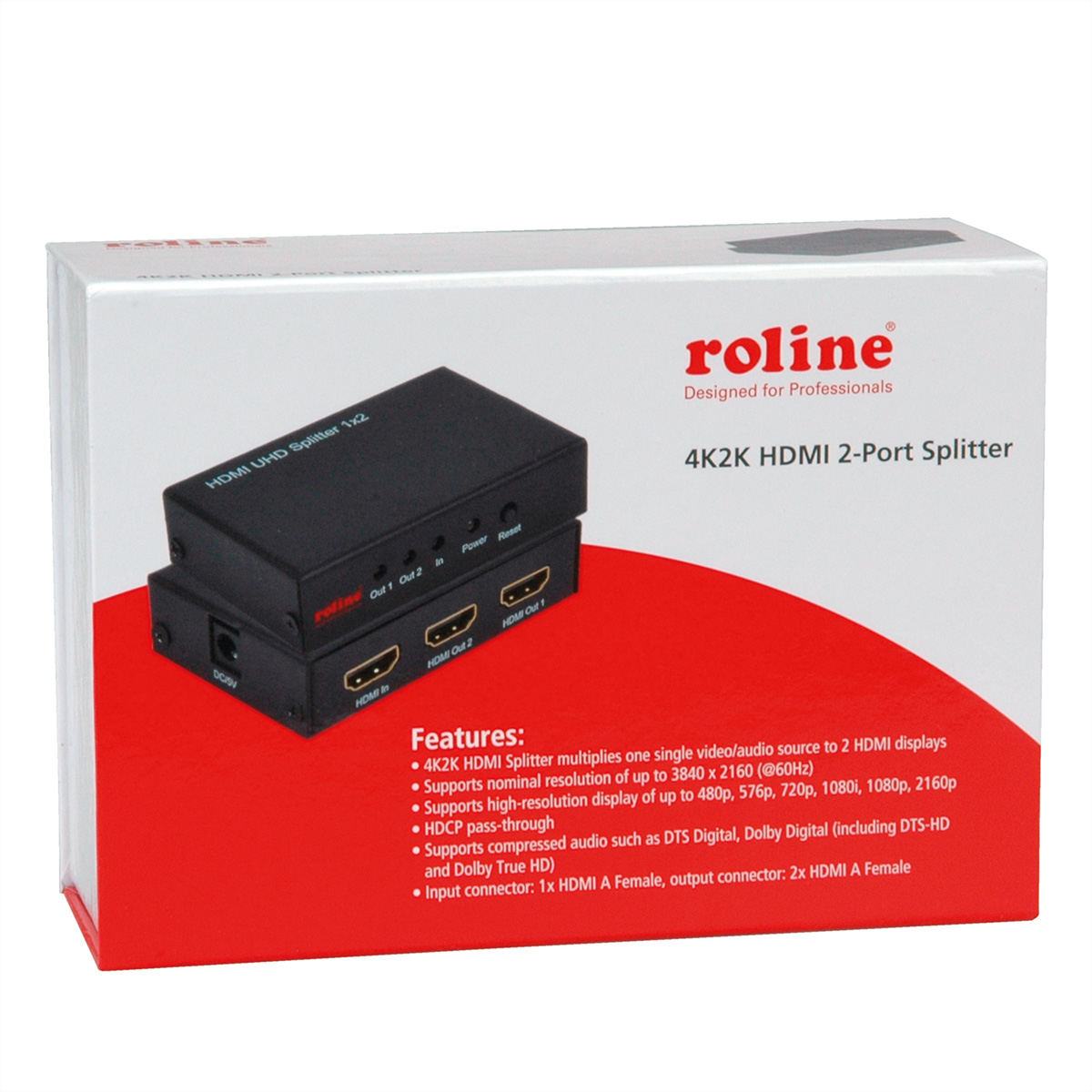 ROLINE 4K2K HDMI Video Splitter 2 Ports