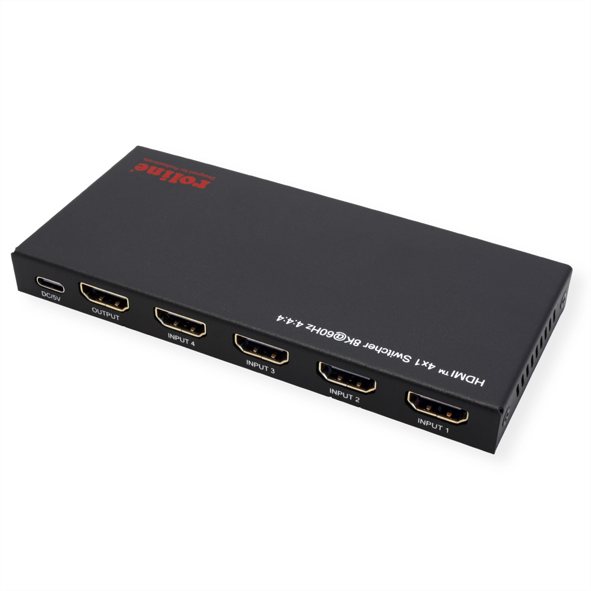 ROLINE 8K HDMI Switch, 4-fach, mit IR-Fernbedienung ROLINE 8K HDMI Switch, 4-fach, mit IR-Fernbedienung
