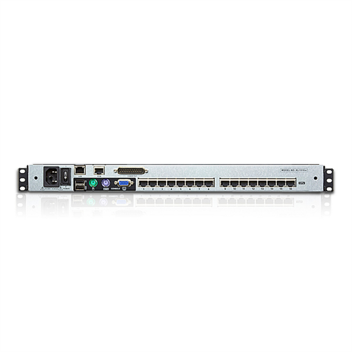 ATEN KL1516AiM KVM Over-IP Switch, 43cm TFT, VGA, PS/2-USB über Kat 5, 16 Ports, DE-Layout