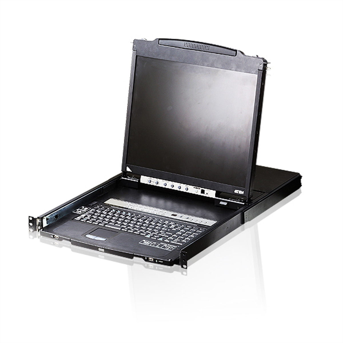 ATEN CL5816N 48cm-LCD KVM Switch USB-PS/2,VGA, 16 Port, CH-Layout KVM-Switch, VGA
