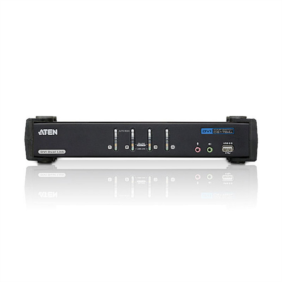 ATEN CS1784A KVM Switch Dual-Link DVI, USB, Audio, 4 Ports