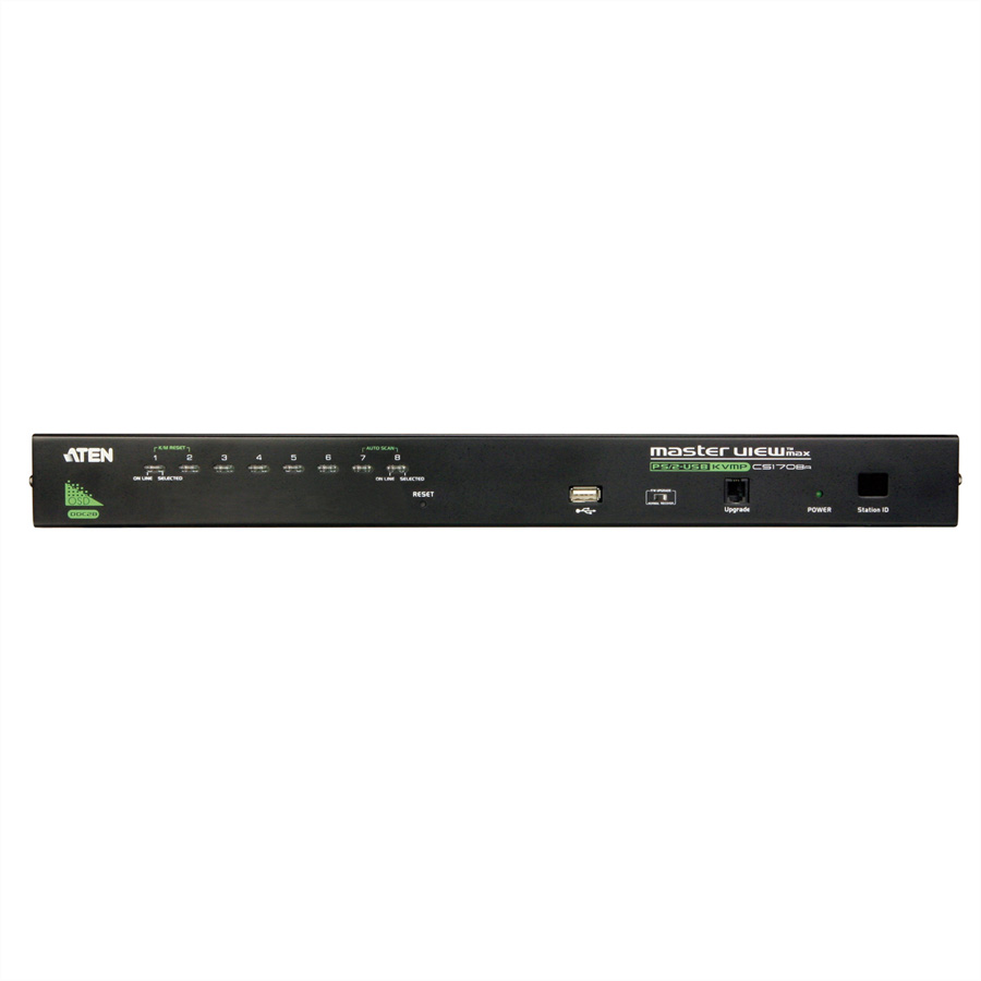 ATEN CS1708A KVM Switch VGA, PS/2-USB, USB-Peripherie Port, 8 Ports