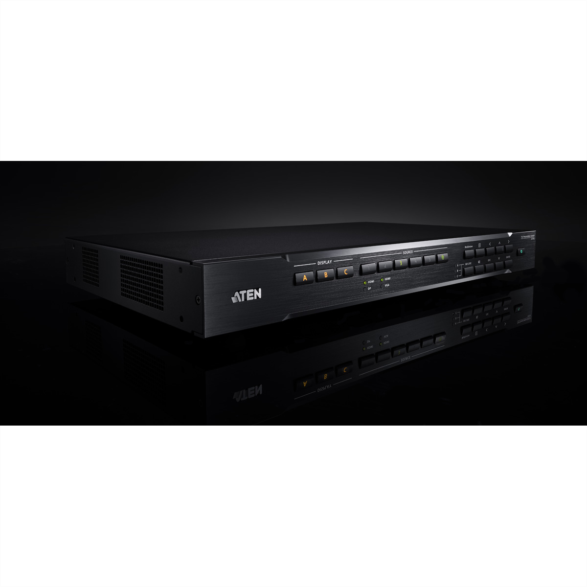 ATEN VP2730 7 x 3 Seamless Präsentation Matrix Switch mit Scaler, Streaming, Audio Mixer und HDBaseT