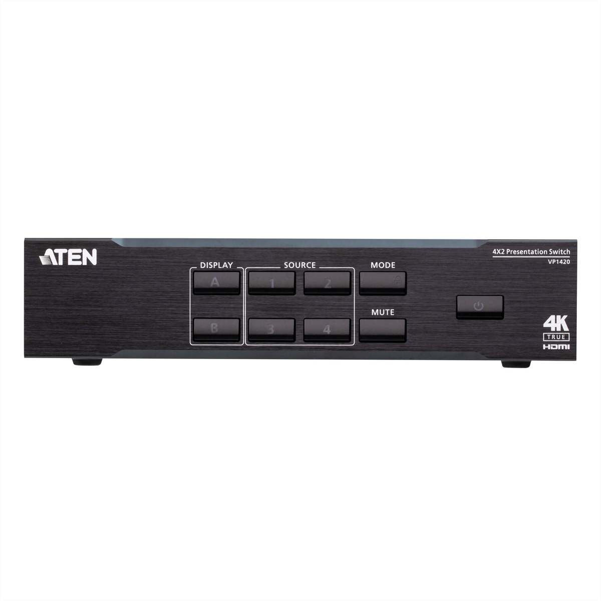 ATEN VP1420 4 x 2 True 4K Presentation Matrix Switch - Video/Audio-Schalter - Desktop (VP1420)