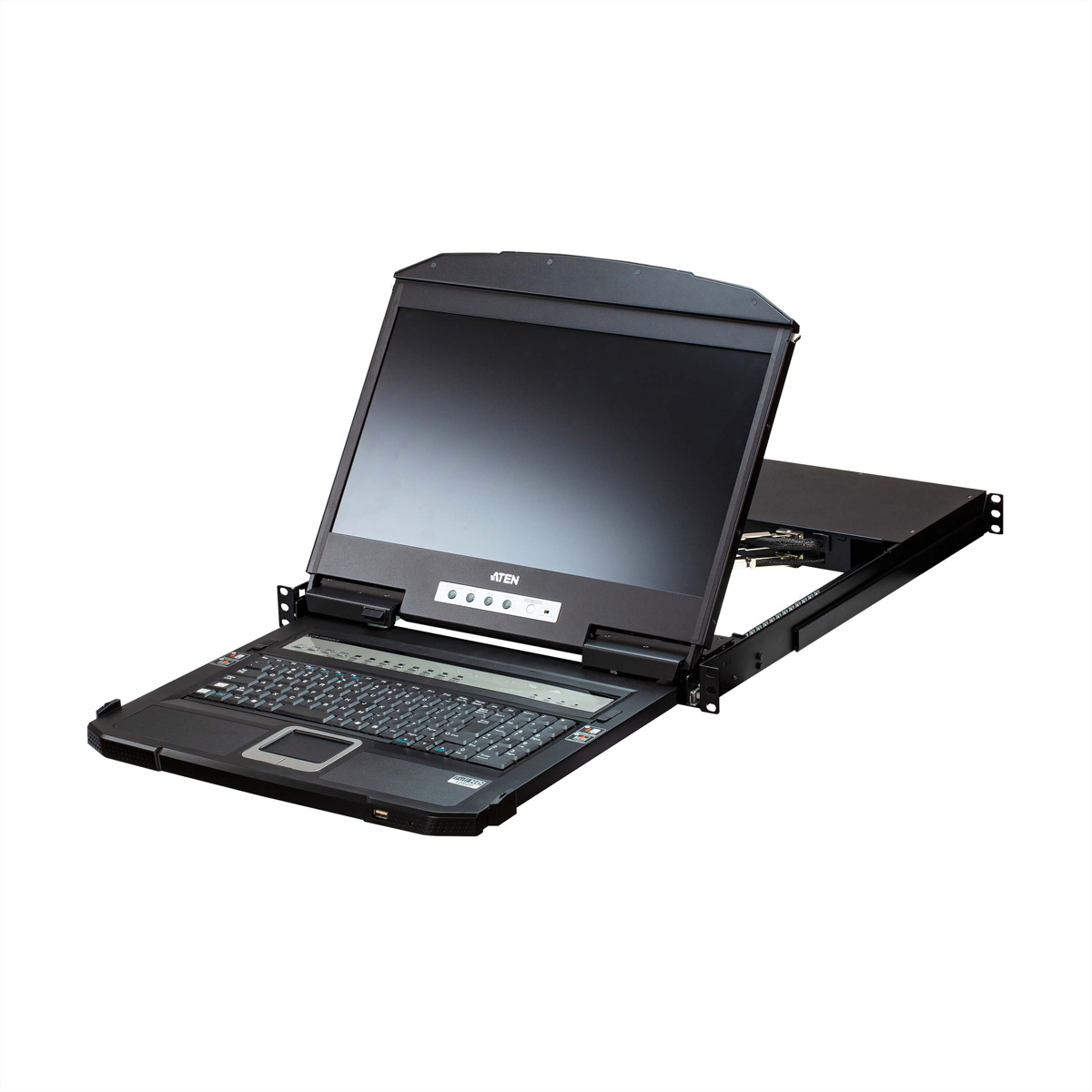 ATEN CL3884NW 4-Port Multi-View Dual Rail WideSceen LCD KVM, DE-Layout KVM-Switch, VGA