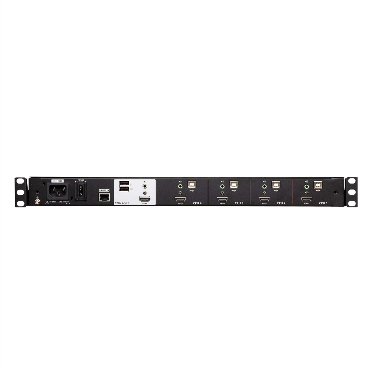 ATEN CL3884NW 4-Port Multi-View Dual Rail WideSceen LCD KVM, DE-Layout