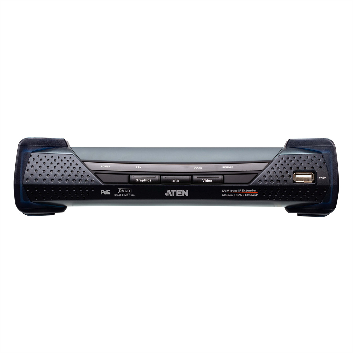 ATEN KE6922R 2K DVI-D Dual Link KVM Over IP Empfänger mit SFP und PoE