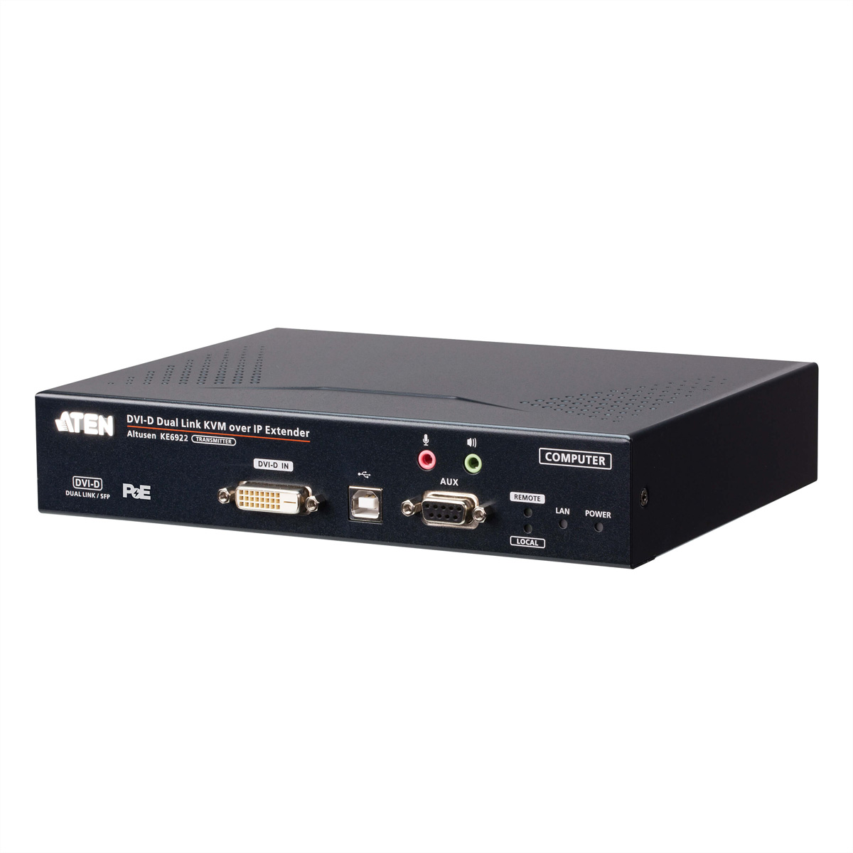 ATEN KE6922T 2K DVI-D Dual Link KVM Over IP Sender mit SFP und PoE KVM