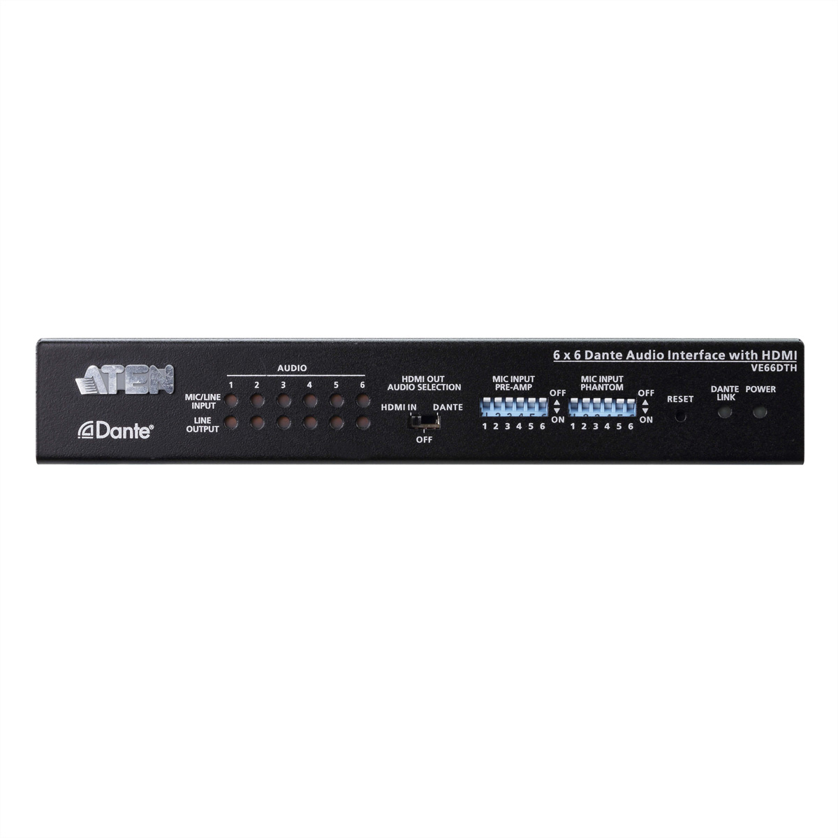 ATEN VE66DTH 6 x 6 Dante Audio Interface mit HDMI