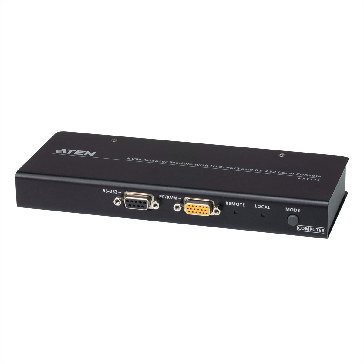 ATEN KA7174 KVM Adapter Modul mit lokaler USB, PS/2 und RS-232 Konsole VGA-auf-KVM-Adapterkabel