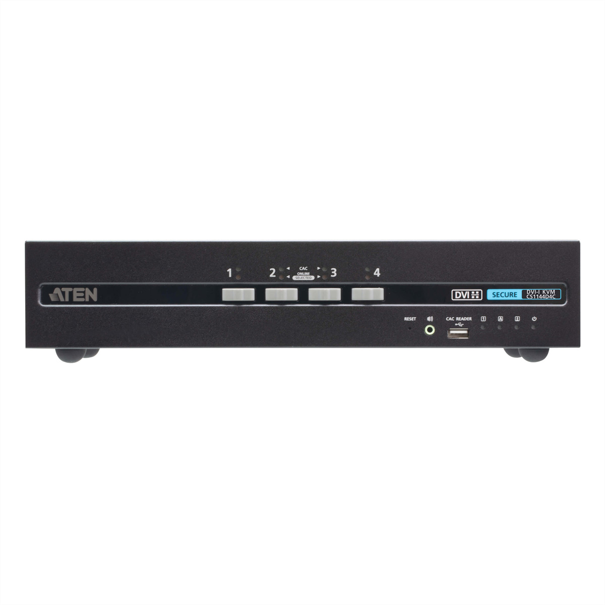 ATEN CS1144D4C 4-Port USB DVI Dual Display Secure KVM Switch mit CAC KVM-Switch, DVI