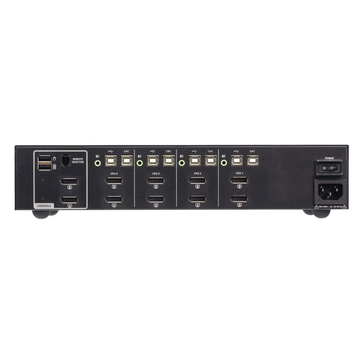 ATEN CS1144DP4C 4-Port USB DisplayPort Dual Display Secure KVM Switch, mit CAC