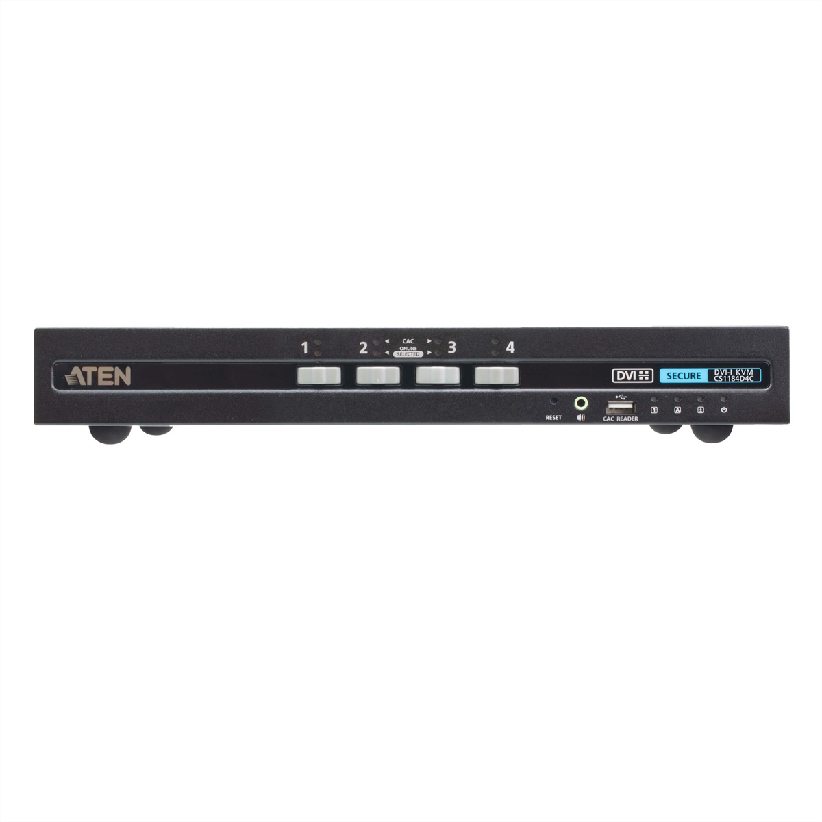 ATEN CS1184D4C 4-Port USB DVI Secure KVM Switch mit CAC KVM-Switch, DVI