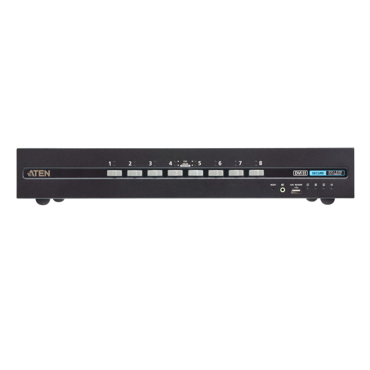 ATEN CS1188D4C 8-Port USB 4K DVI Secure KVM mit Card Reader KVM-Switch, DVI