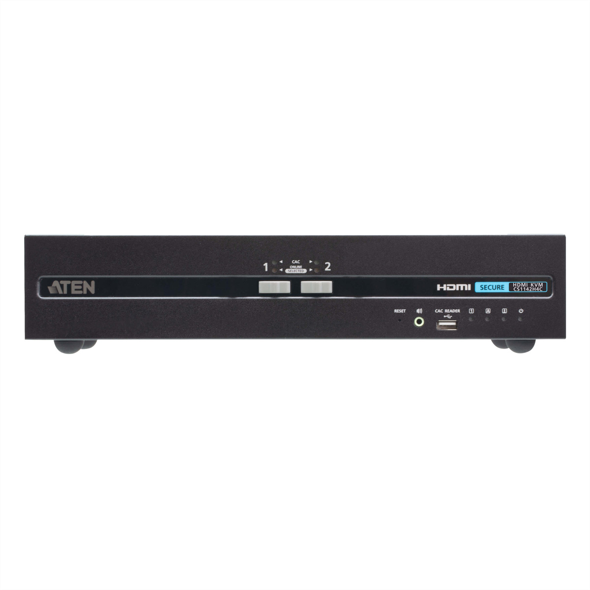 ATEN CS1142H4C 2-Port 4K HDMI Dual Display Secure KVM, mit Card Reader PSD PP V4.0 Compliant KVM-Switch, HDMI