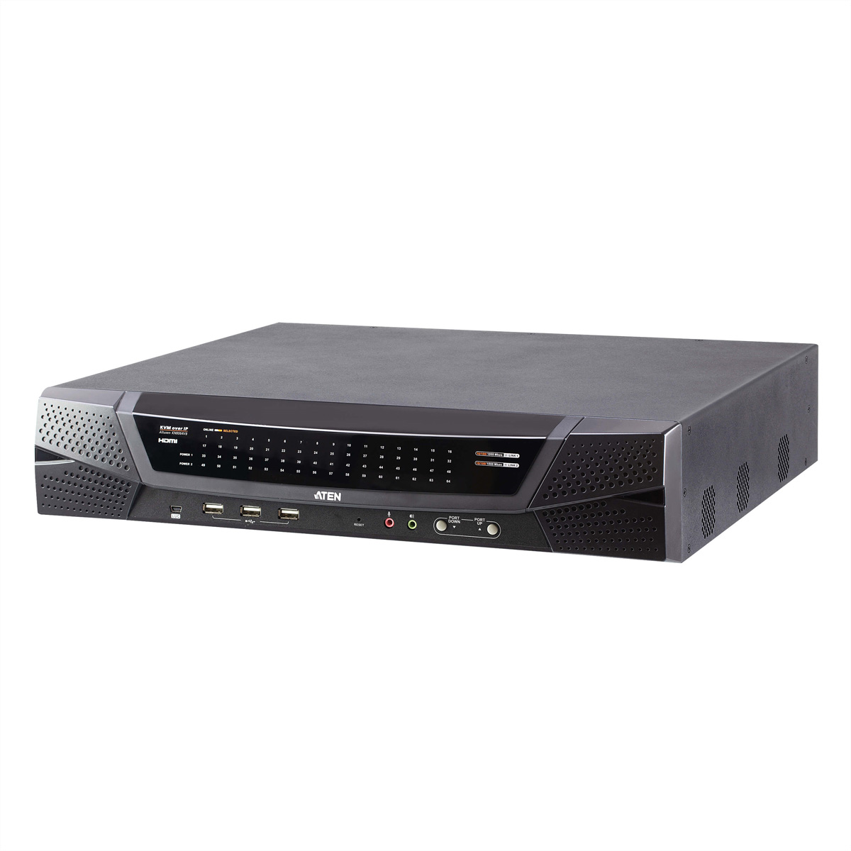 ATEN KN8064VB 64-Port Multi Interface Cat 5 KVM over IP Switch, 1 Local 8 Remote Access