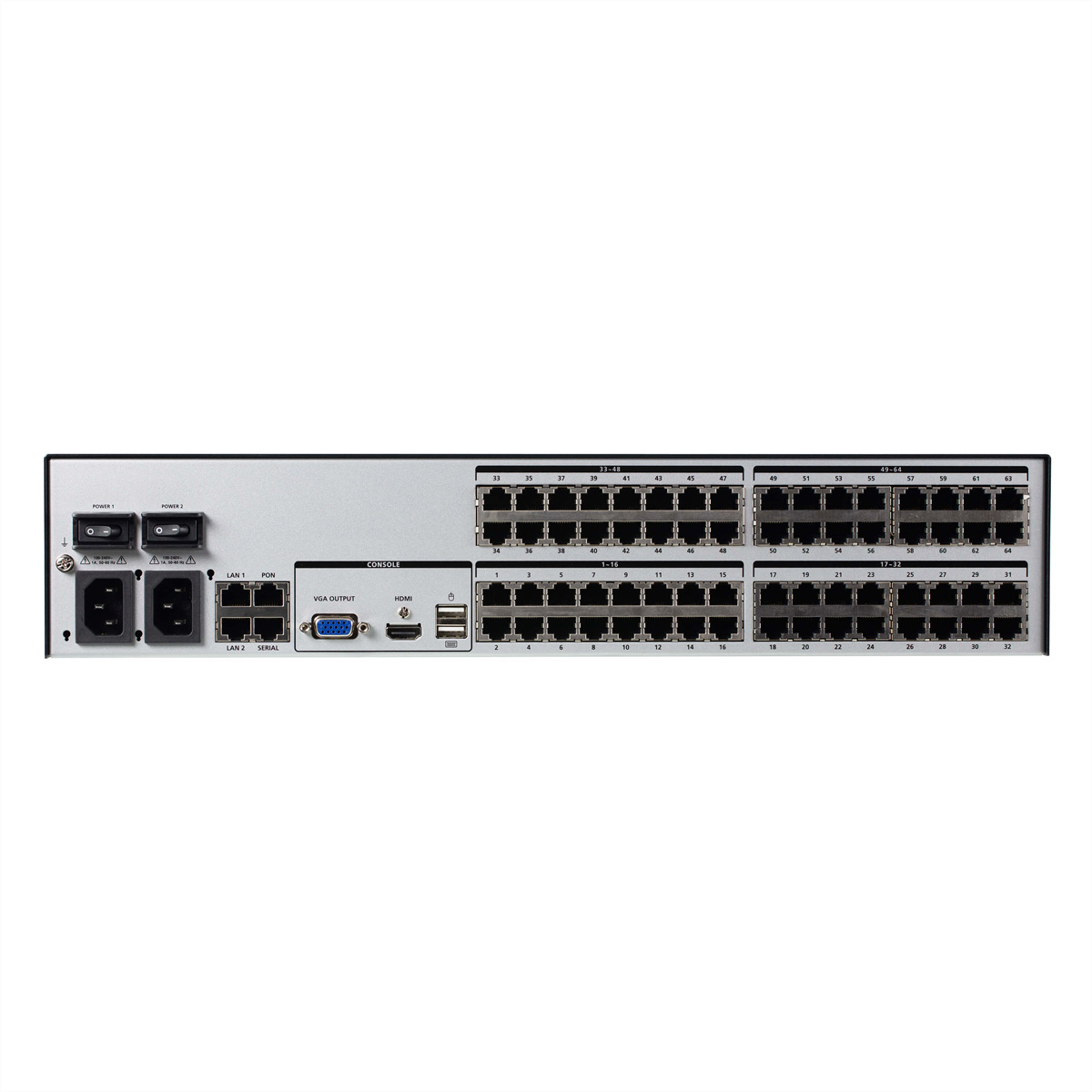 ATEN KN8064VB 64-Port Multi Interface Cat 5 KVM over IP Switch, 1 Local 8 Remote Access