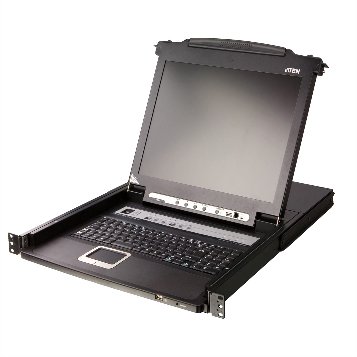 ATEN CL5708MW 43cm wide LCD KVM Switch, USB-PS/2,VGA, 8 Port, DE-Layout