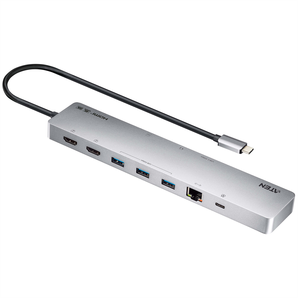 ATEN UH3240 USB-C Dock 4K Dual Display mit Power Passthrough