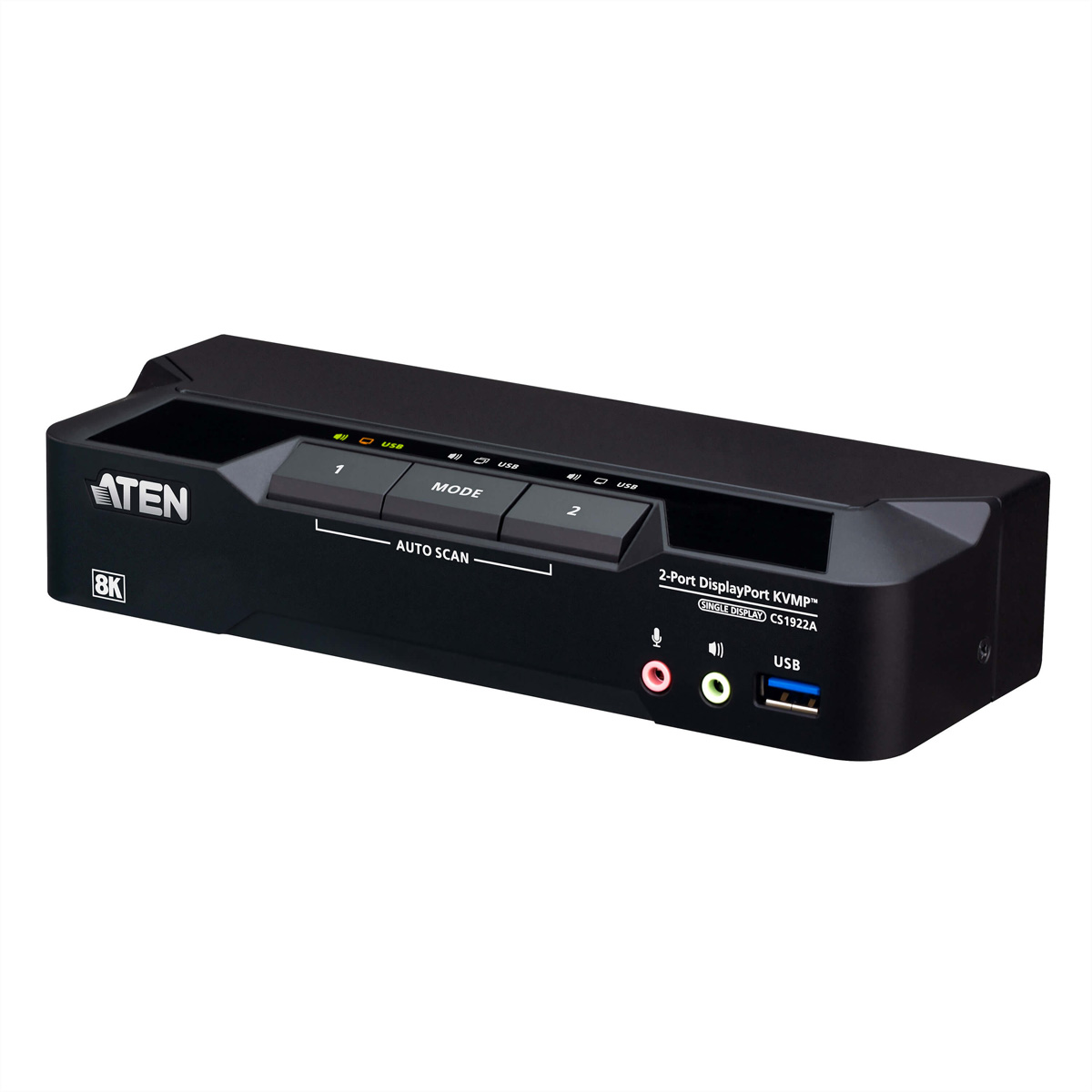 ATEN CS1922A 2-Port USB 3.0 8K DisplayPort KVM Switch KVM-Switch, DP