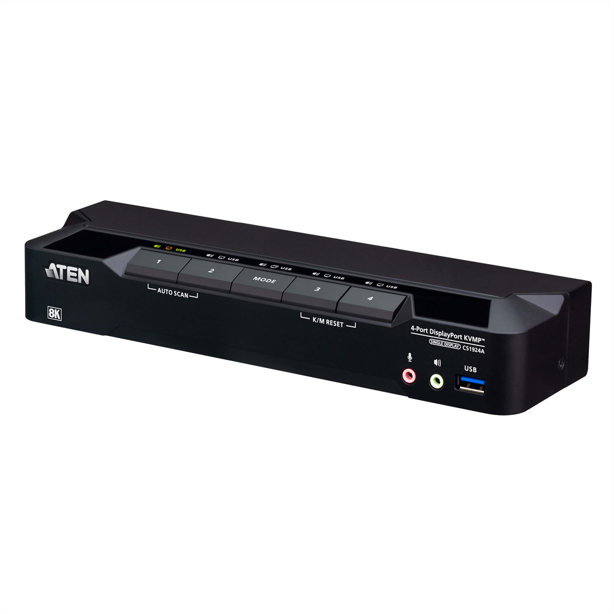 ATEN CS1924A 4-Port USB 3.0 8K DisplayPort KVM Switch KVM-Switch, DP