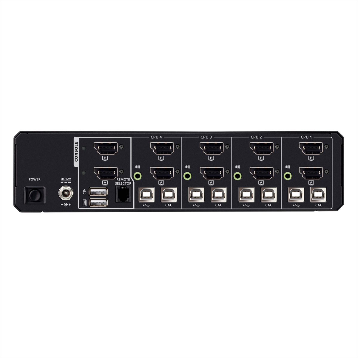 ATEN CS1144DPH4C 4-Port USB 5K DP/HDMI, Dual Bildschirm Universal Secure KVM Switch mit Cardreader