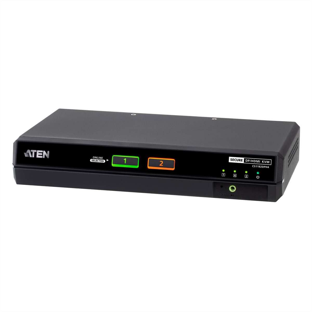 ATEN CS1182DPH4 2-Port USB 5K DP/HDMI, Single Display Universal Secure KVM Switch KVM-Switch, DisplayPort