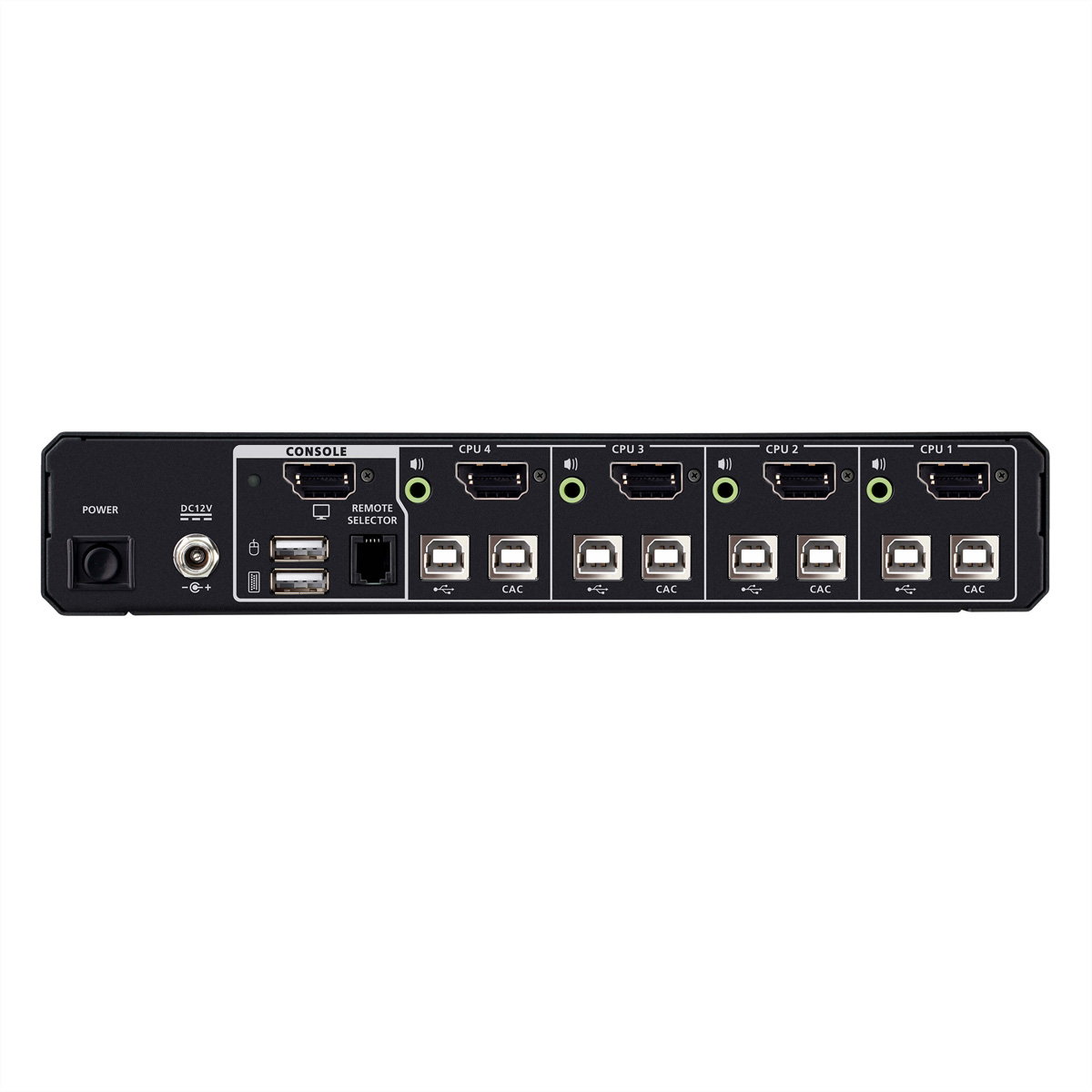 ATEN CS1184DPH4C 4-Port USB 5K DP/HDMI, Single Display Universal Secure KVM Switch mit Cardreader