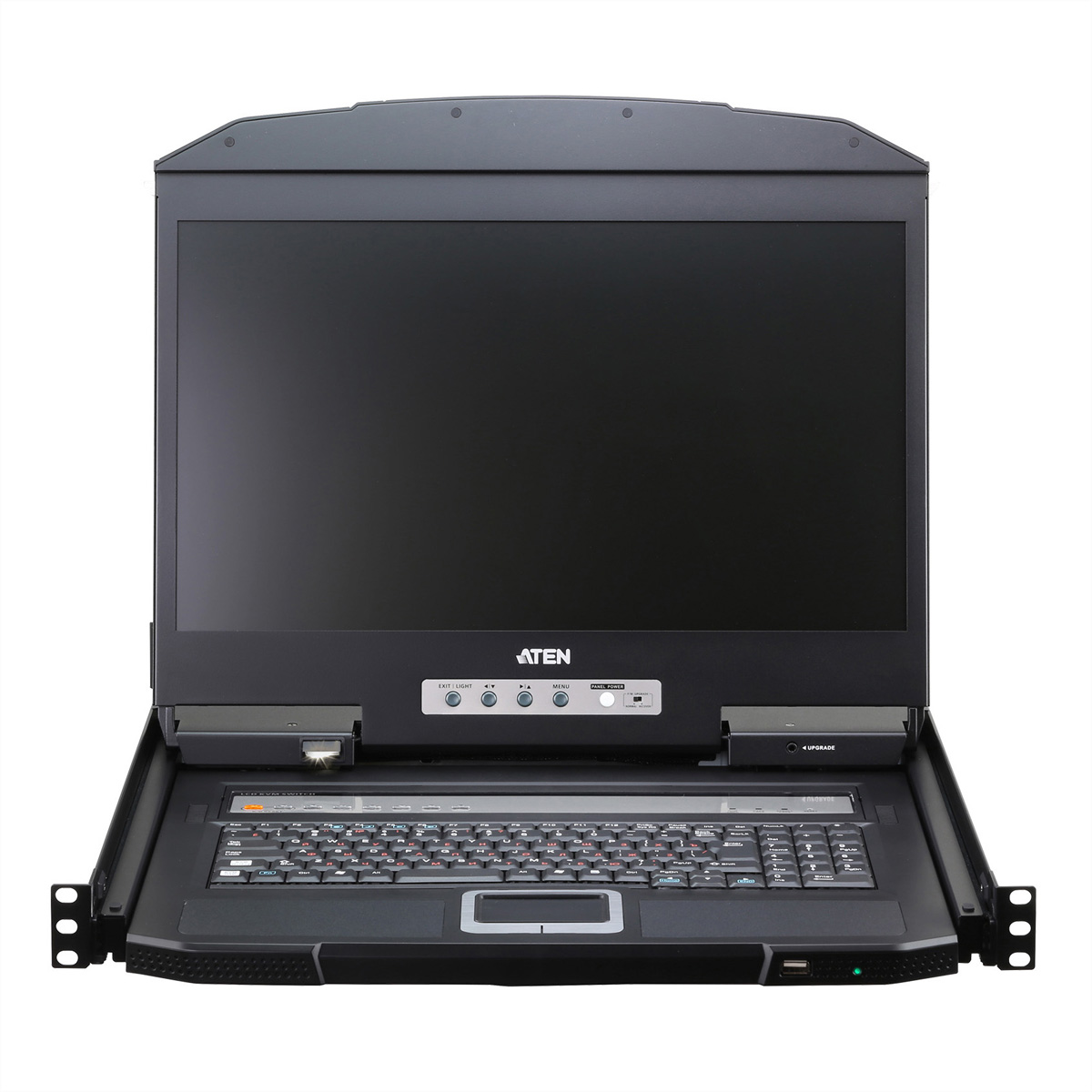 ATEN CL3708NX UK 8-Port-USB-HDMI-Einzelschienen-Breitbild-LCD-KVM-Konsole, UK-Layout