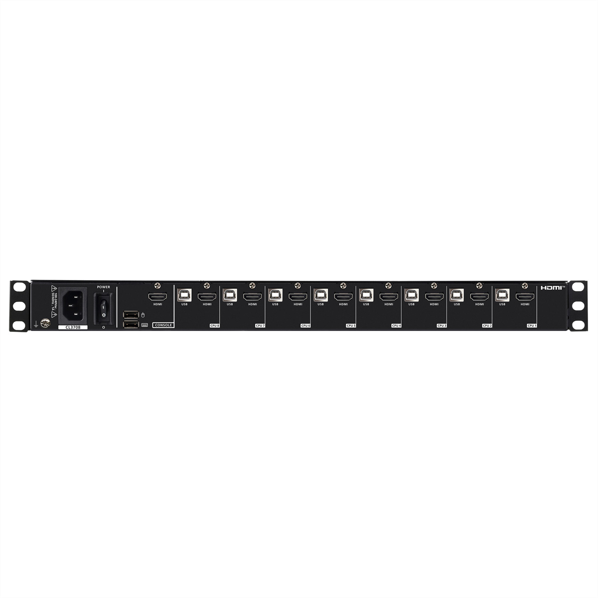 ATEN CL3708NX ES 8-Port-USB-HDMI-Einzelschienen-Breitbild-LCD-KVM-Konsole, ES-Layout