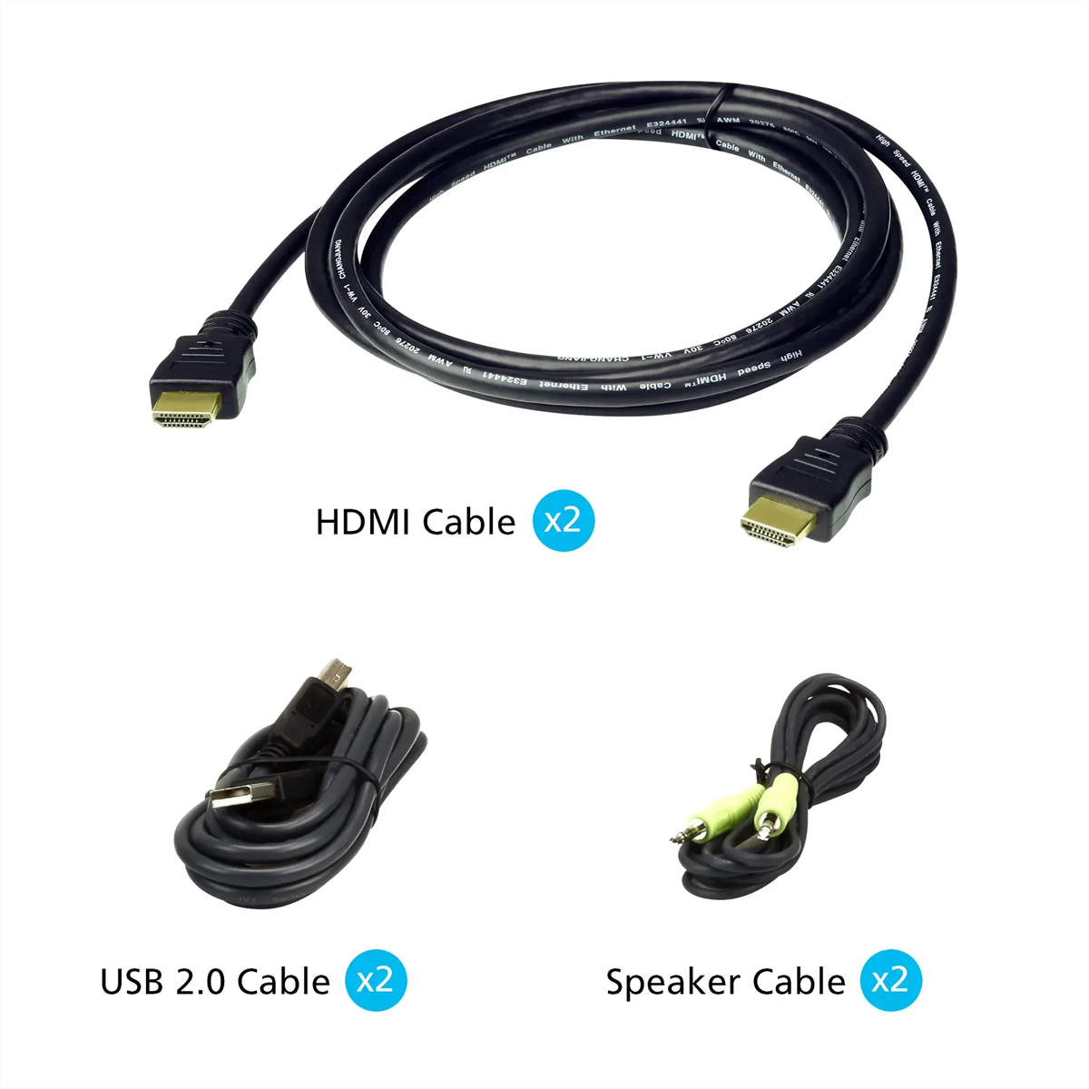 ATEN 2L-7D02HX2 USB-HDMI Kabel Kit Adapter- / Konverterkabel