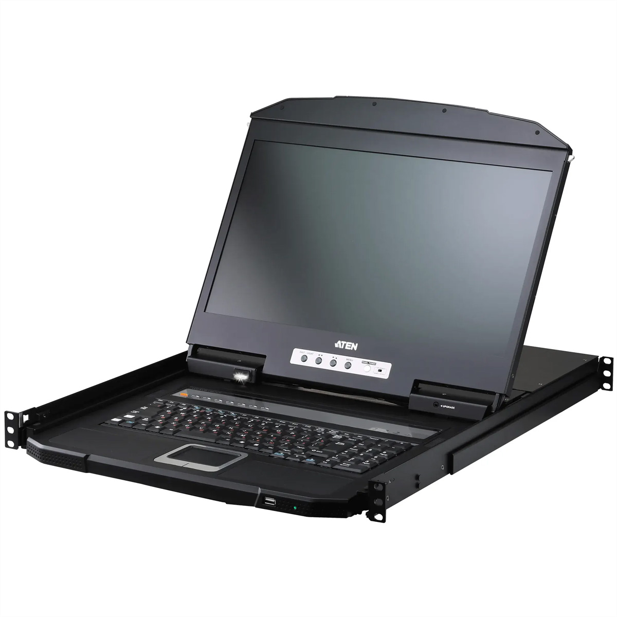 ATEN CL3708NW US 8-Port-USB-HDMI-Einzelschienen-Breitbild-LCD-KVM-Konsole, US-Layout KVM Konsole