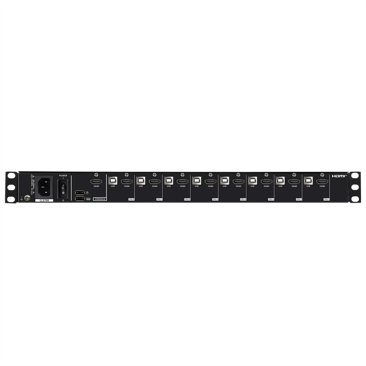 ATEN CL3708NW IT 8-Port-USB-HDMI-Einzelschienen-Breitbild-LCD-KVM-Konsole, IT-Layout
