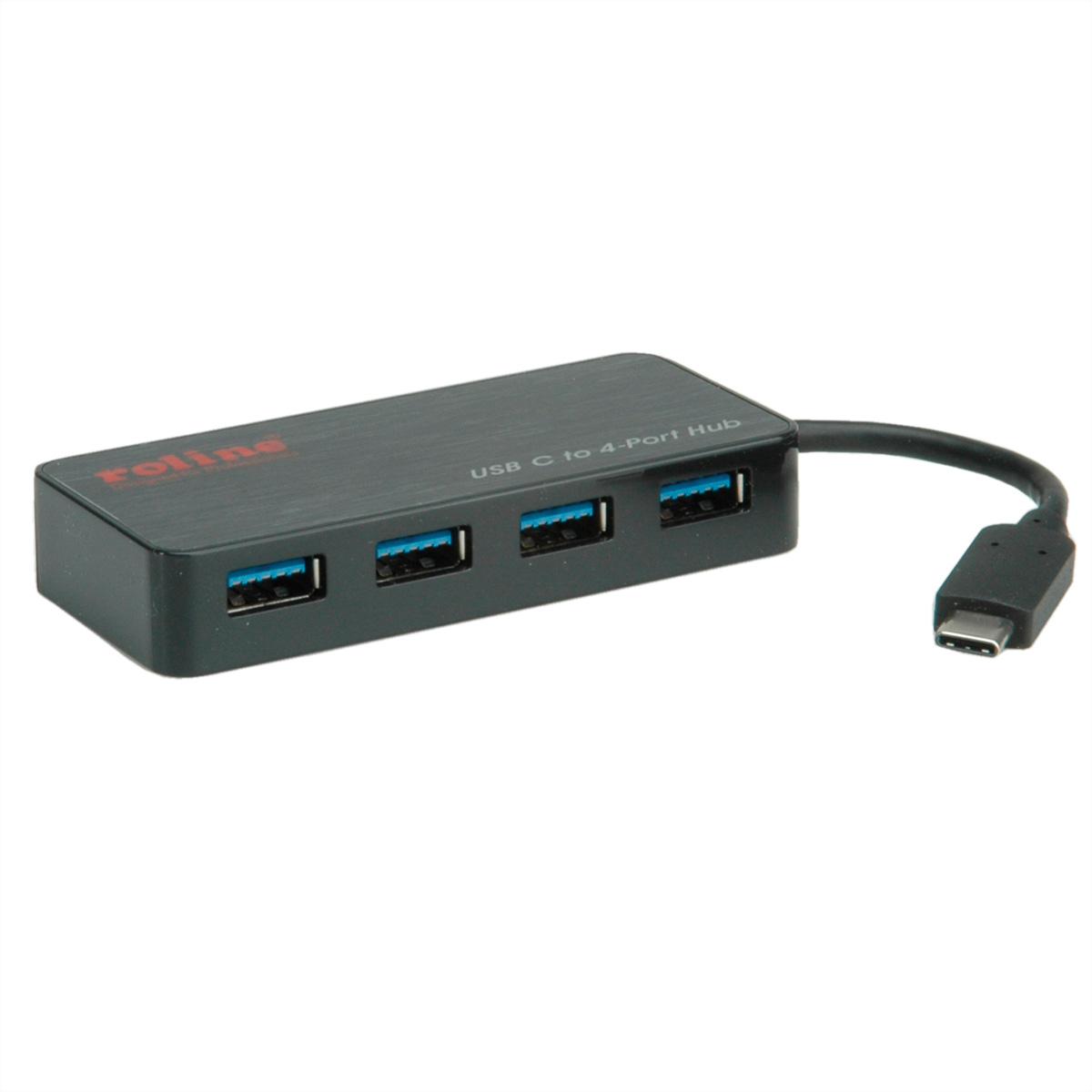 ROLINE USB 3.2 Gen 1 Hub, 4fach, Typ C Anschlusskabel,  (BILD2)