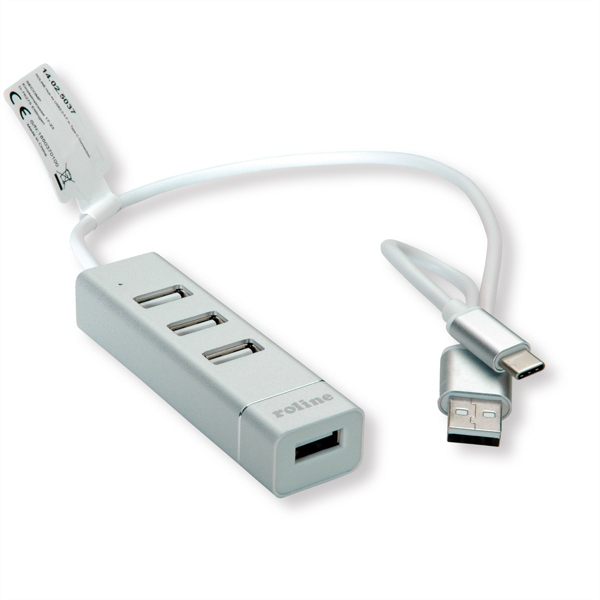 ROLINE USB 2.0 Notebook Hub, 4 Ports, Typ A+C ROLINE  (BILD2)