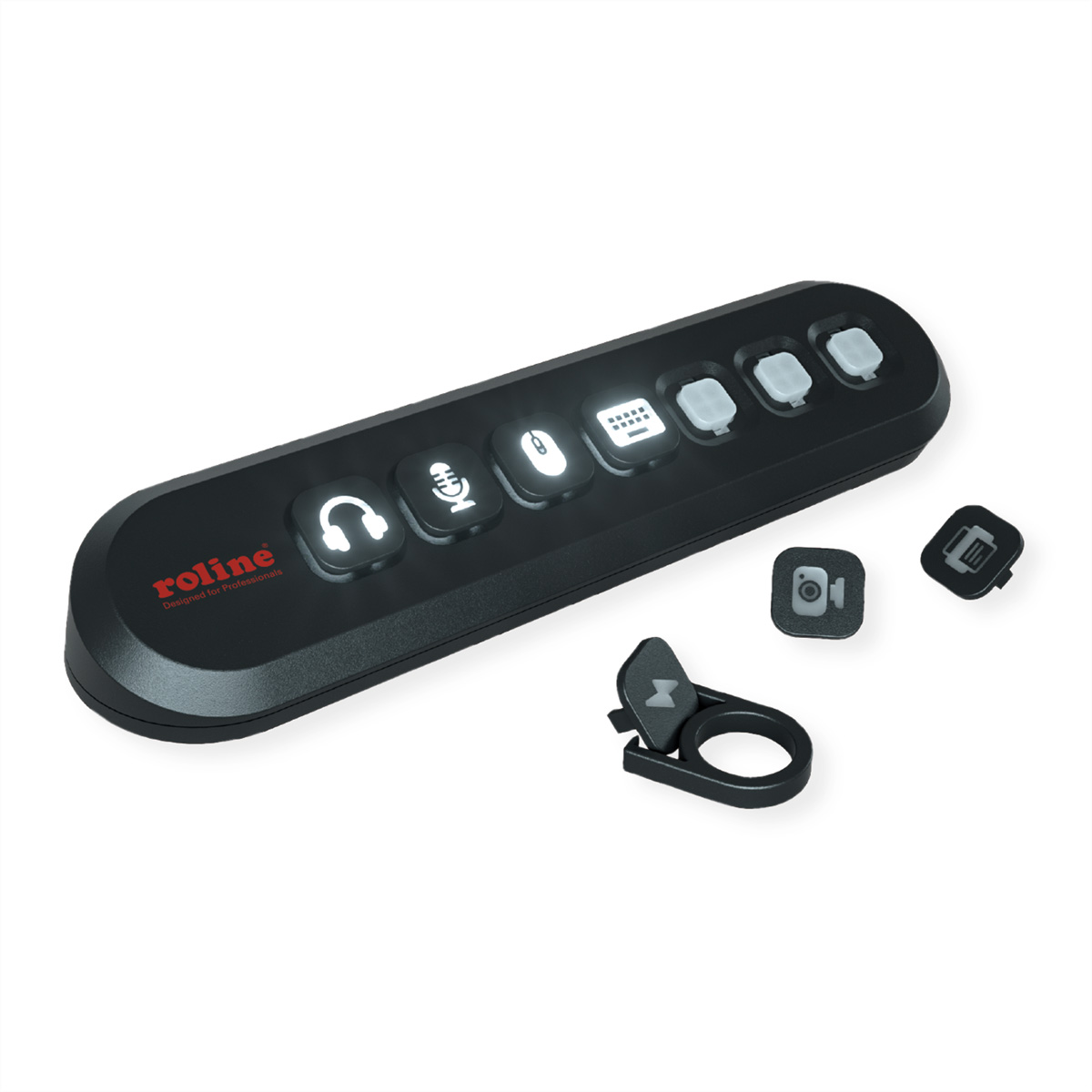 ROLINE USB 3.2 Gen 1 Hub, 7fach, austauschbare Tasten,  (BILD2)