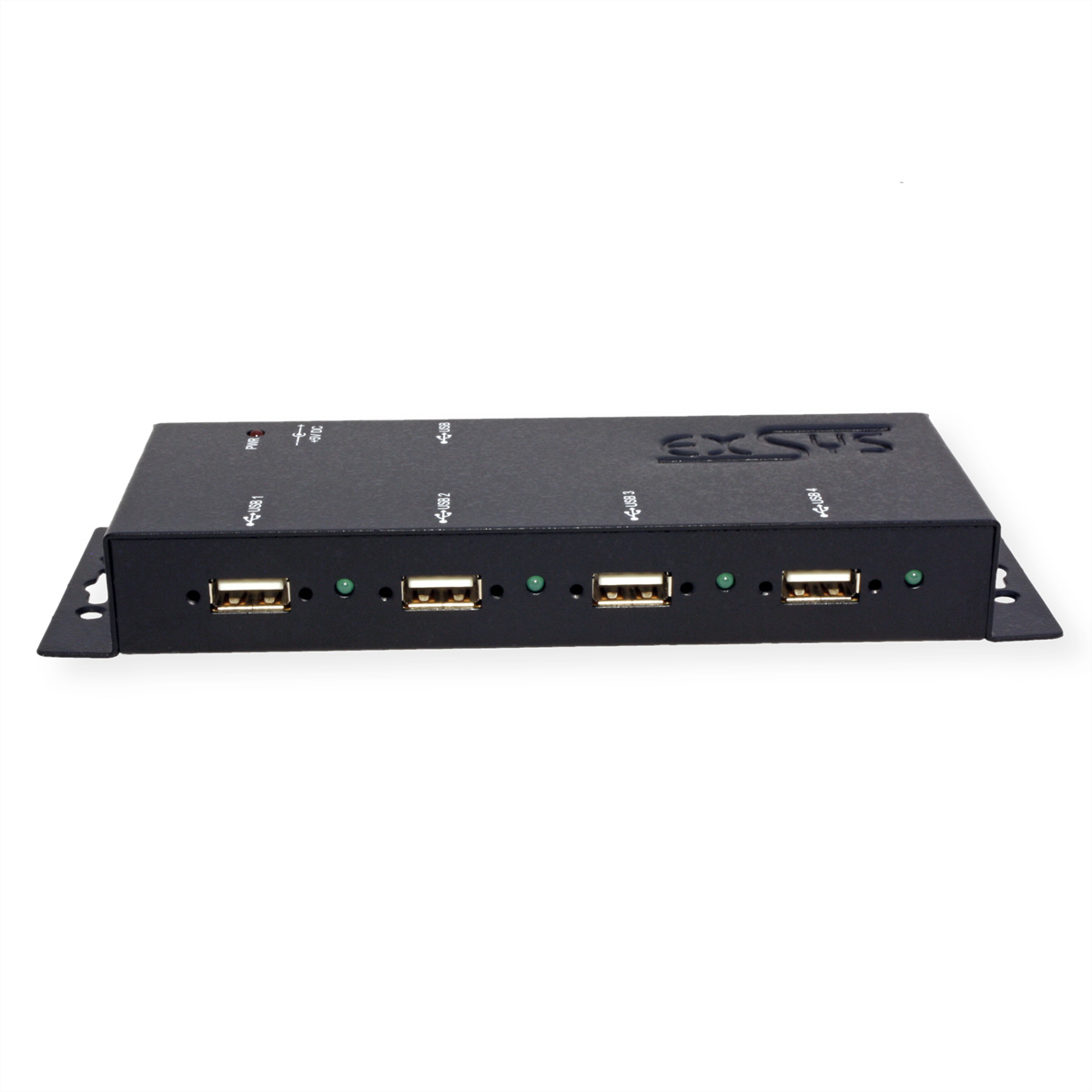 EXSYS EX-1166HMV 4 Port externer USB 2.0 Hub Metall verschraubbar