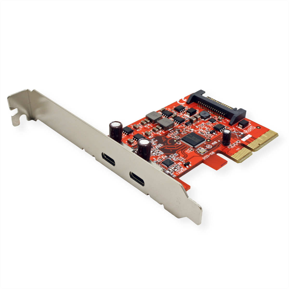 ROLINE PCI-Express-Karte, USB 3.2 Gen 2, 2x USB-C,  (BILD2)