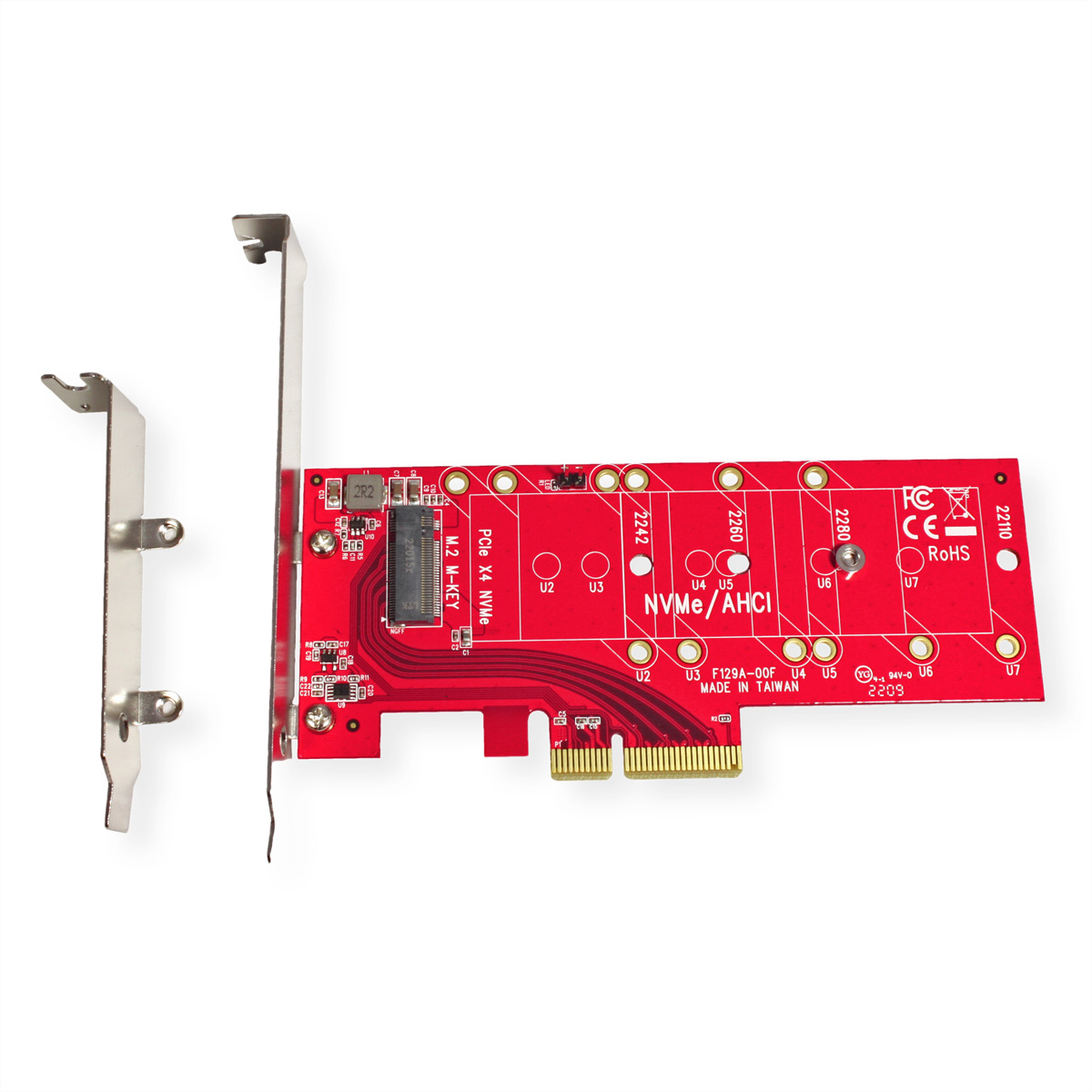 ROLINE PCIe 4.0 x4 3.3V5A Host Adapter für PCIe-NVMe  (BILD2)