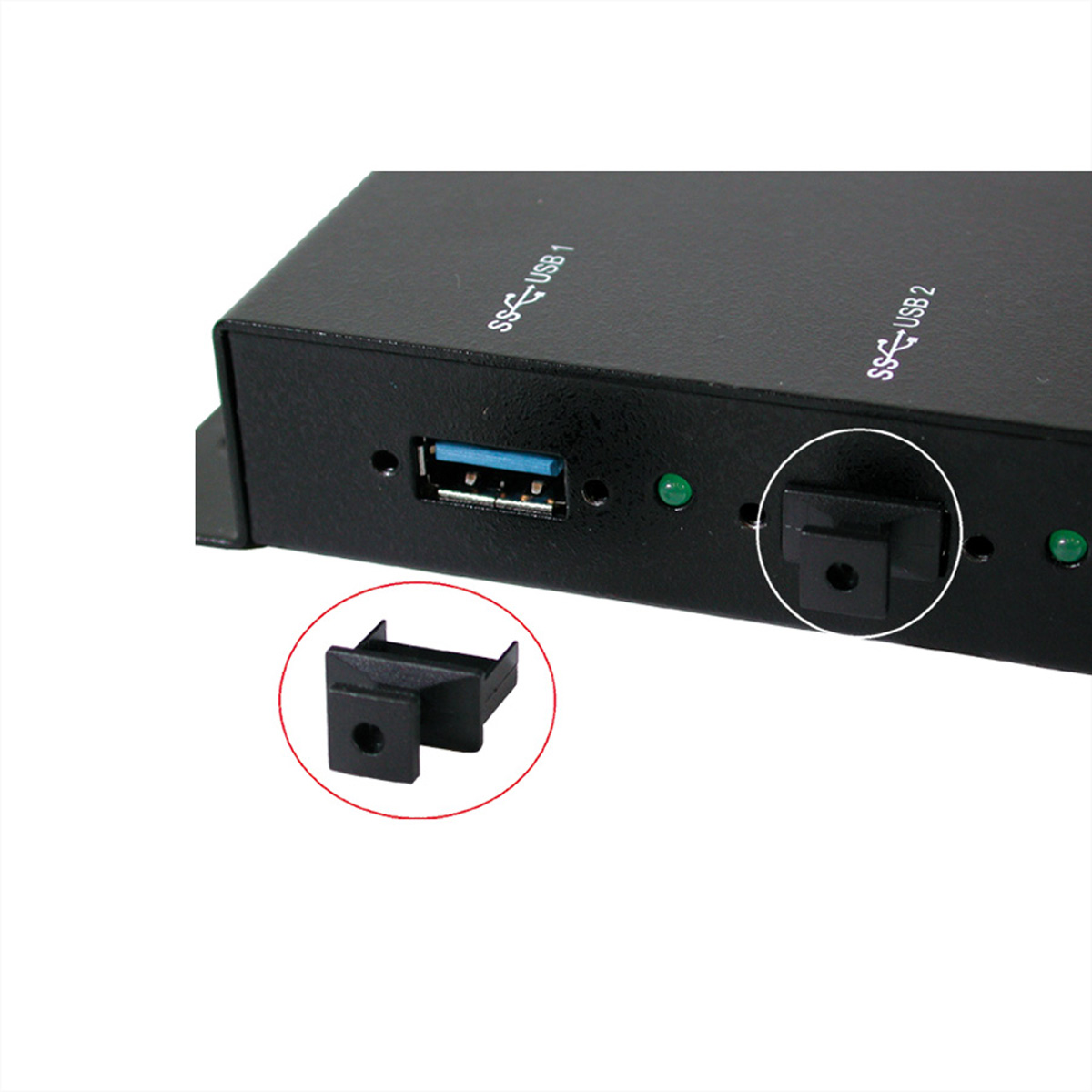 EXSYS EX-1111 10 Stück Abdeckungskappe für USB 3.0 / 2.0 A-Buchsen Abdeckungsschutz für USB