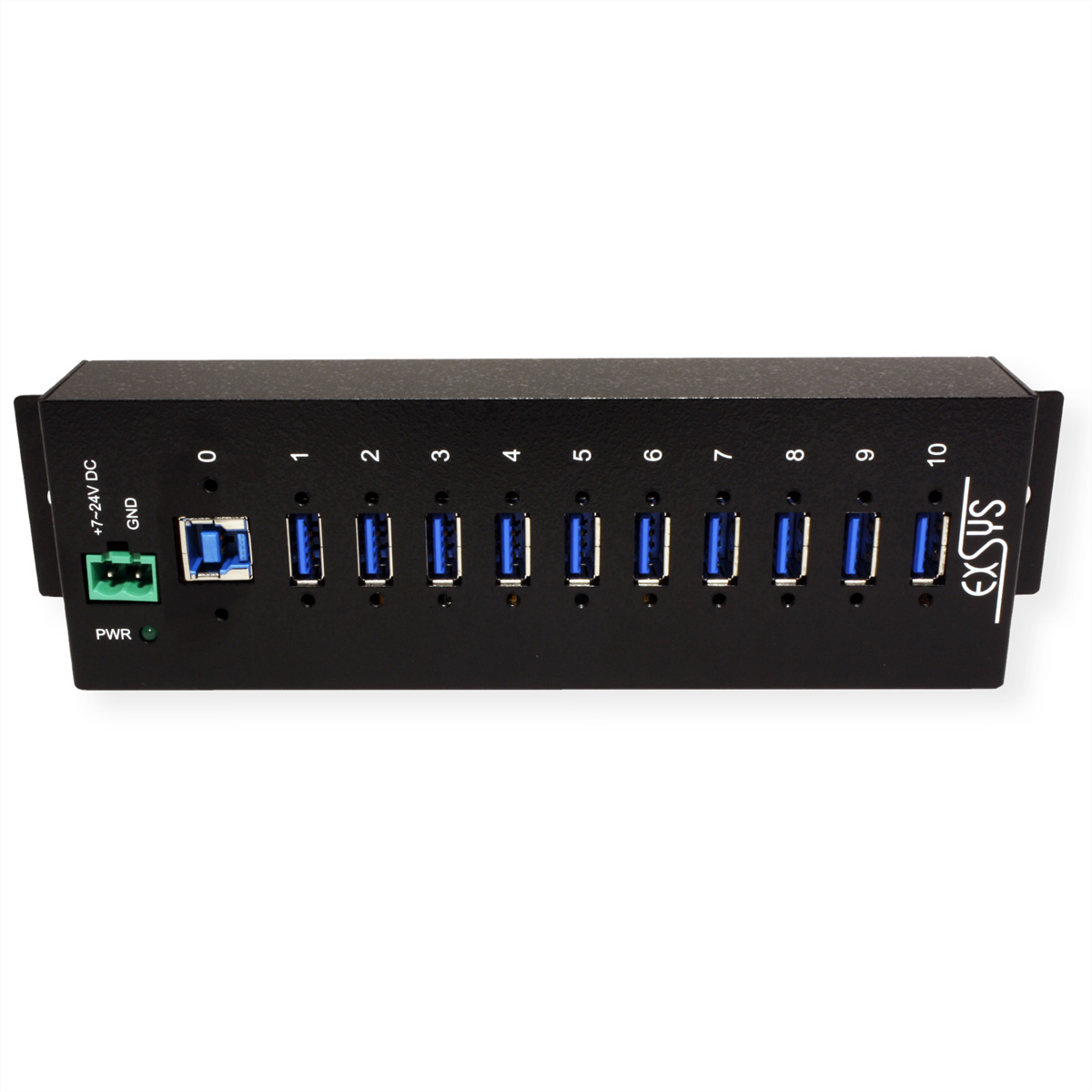 EXSYS EX-1110HMVS 10 Port USB 3.2 Gen1 HUB 15KV ESD  (BILD2)